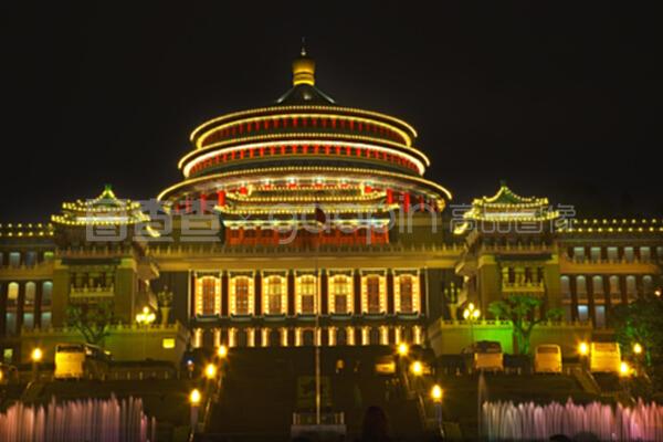 重慶人民廣場(chǎng)中國四川夜景